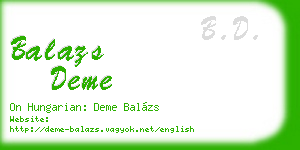 balazs deme business card